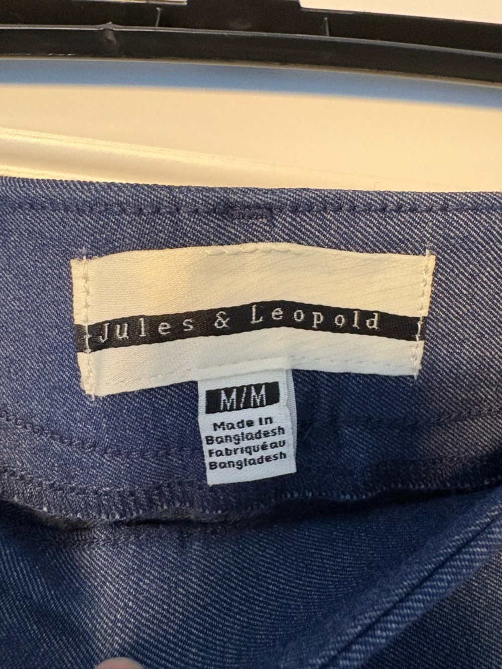 Jules and Leopold Navy Wide-Leg Trousers - Button Accent Women’s Size Medium - Picture 2 of 6